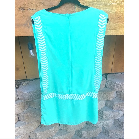 SzL-English rose mint & white micro mini dress - Picture 2 of 4